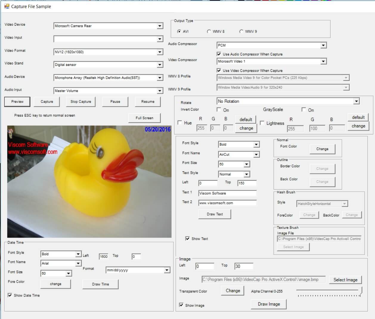 Full VideoCap Pro SDK ActiveX screenshot